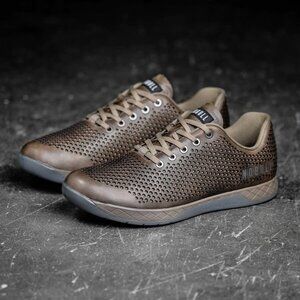 Nobull Sand Leather Trainers Athletic Sneakers Perforated Shoes Workout Brown 7